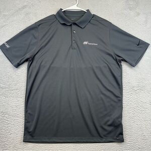 Nike Ingersoll Rand Polo Shirt Mens Large Gray Golf Casual Work Wear Logo Casual